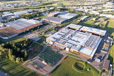 Company grounds and facilities of John Deere GmbH & Co. KG in Bruchsal in the state Baden-Wurttemberg, Germany
