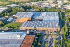 Aerial photograpy of John Deere factory in Bruchsal in the state Baden-Wuerttemberg, Germany