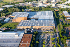 Oblique view of John Deere factory in Bruchsal in the state Baden-Wuerttemberg, Germany