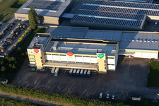 Building and production halls on the premises of Bernhard Zabler GmbH & Co. KG in Bruchsal in the state Baden-Wurttemberg, Germany