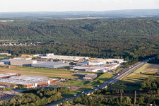 Aerial view of Blanco Logistic in Bruchsal in the state Baden-Wuerttemberg, Germany