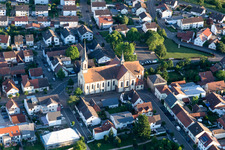 Church building of St. Jakobus Church in Karlsdorf in the state Baden-Wurttemberg, Germany