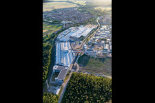 Aerial photograpy of SEW Eurodrive in the district Graben in Graben-Neudorf in the state Baden-Wuerttemberg, Germany