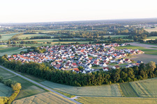 District Hardtwald in Neupotz in the state Rhineland-Palatinate, Germany out of the air