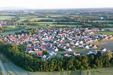 District Hardtwald in Neupotz in the state Rhineland-Palatinate, Germany seen from above
