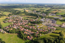 District Altenstadt in Wissembourg in the state Bas-Rhin, France viewn from the air