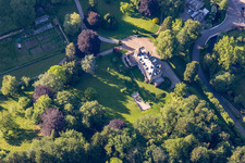 Complex of the hotel building Domaine Jaegerthal in a green valley in the district Jaegerthal in Windstein in Grand Est, France