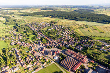 Zinswiller in the state Bas-Rhin, France seen from a drone