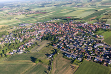 Oblique view of Dauendorf in the state Bas-Rhin, France