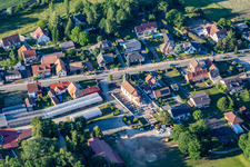 Aerial view of Neubourg in Dauendorf in the state Bas-Rhin, France