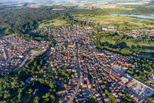 Aerial view of District Ceinture Forêt Nord in Hagenau in the state Bas-Rhin, France