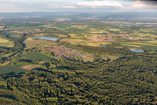 Aerial view of Leutenheim in the state Bas-Rhin, France