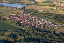 Aerial photograpy of Leutenheim in the state Bas-Rhin, France