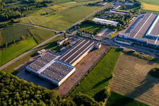Aerial view of Daimler AG in Hatten in the state Bas-Rhin, France