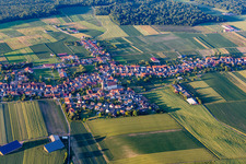 Schleithal in the state Bas-Rhin, France seen from a drone