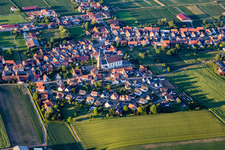Aerial view of Schleithal in the state Bas-Rhin, France