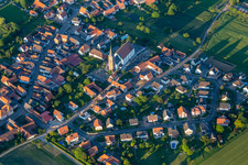 Oblique view of Schleithal in the state Bas-Rhin, France