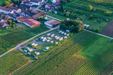 Aerial view of RV parking lot Geiger in Dierbach in the state Rhineland-Palatinate, Germany