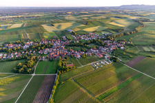 Village view from the north in Dierbach in the state Rhineland-Palatinate, Germany