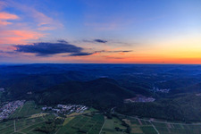 Sunset at the edge of the Haardt Mountains in the Palatinate Forest in Klingenmünster in the state Rhineland-Palatinate, Germany