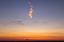 Sunset in Klingenmünster in the state Rhineland-Palatinate, Germany