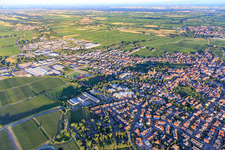 City view from the northeast in Maikammer in the state Rhineland-Palatinate, Germany
