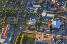 Round building with ADAC branch office in Neustadt in Neustadt an der Weinstraße in the state Rhineland-Palatinate, Germany