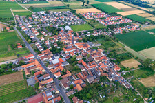 From the west in the district Dammheim in Landau in der Pfalz in the state Rhineland-Palatinate, Germany
