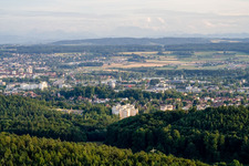 Aerial view of Wollmatingen in the district Petershausen in Konstanz in the state Baden-Wuerttemberg, Germany