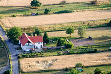 Aerial photograpy of Litzelstetter Street in the district Wollmatingen in Konstanz in the state Baden-Wuerttemberg, Germany