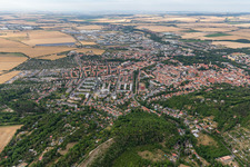 City area with outside districts and inner city area in Arnstadt in the state Thuringia, Germany