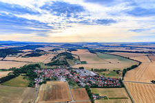 Village view from the east in the district Haarhausen in Amt Wachsenburg in the state Thuringia, Germany