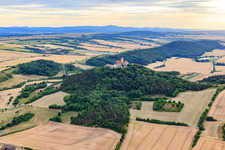 Wachsenburg Castle from the east in the district Holzhausen in Amt Wachsenburg in the state Thuringia, Germany