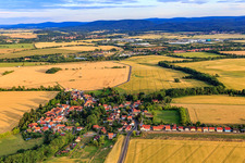 Village view from the north in the district Petriroda in Georgenthal in the state Thuringia, Germany