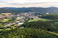 City view from the east in Friedrichroda in the state Thuringia, Germany
