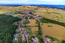 Aerial view of Friedrichsanfang in the district Crawinkel in Ohrdruf in the state Thuringia, Germany