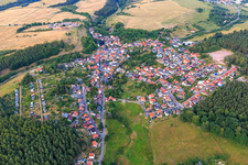 View of the town from the west in the district Frankenhain in Geratal in the state Thuringia, Germany