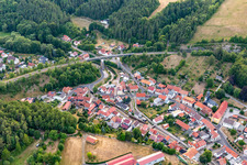 Railway bridge building to route the train tracks in Angelroda in the state Thuringia