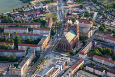 Church building of the cathedral of Maria in Prenzlau in the state Brandenburg, Germany