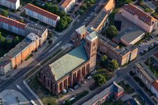 Church building Marienkirche on Marienkirchstrasse in Prenzlau in the state Brandenburg, Germany