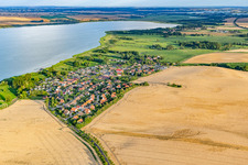 Village view at Unteruckersee in the district Röpersdorf in Nordwestuckermark in the state Brandenburg, Germany
