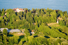 Oblique view of Mainau Island in the district Egg in Konstanz in the state Baden-Wuerttemberg, Germany