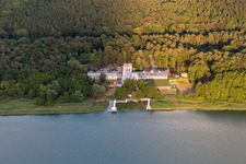 Aerial view of Hotel Panorama See Resort & Spa Oberuckersee in Oberuckersee in the state Brandenburg, Germany