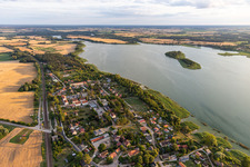Riparian areas on the lake area of Oberuckersee in Warnitz in the state Brandenburg, Germany