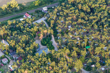 Camping with caravans and tents in the district Warnitz in Oberuckersee in the state Brandenburg, Germany