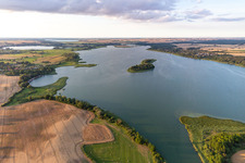 Lake Island in the Oberuckersee in the state Brandenburg, Germany
