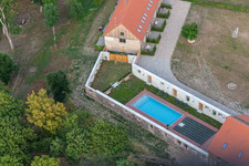Aerial photograpy of Fredenwalde Estate in the district Groß Fredenwalde in Gerswalde in the state Brandenburg, Germany