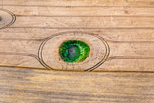 Aerial view of Round structure from glacier remain on a field in Gerswalde in the state Brandenburg, Germany