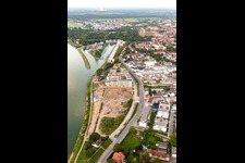 Residential and commercial building in the development area on the riverside Rhine: Alte Ziegelei / Franz-Kirmeier-Strasse in Speyer in the state Rhineland-Palatinate, Germany