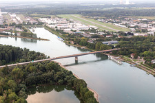 Closed Rhine bridge B39 in Speyer in the state Rhineland-Palatinate, Germany